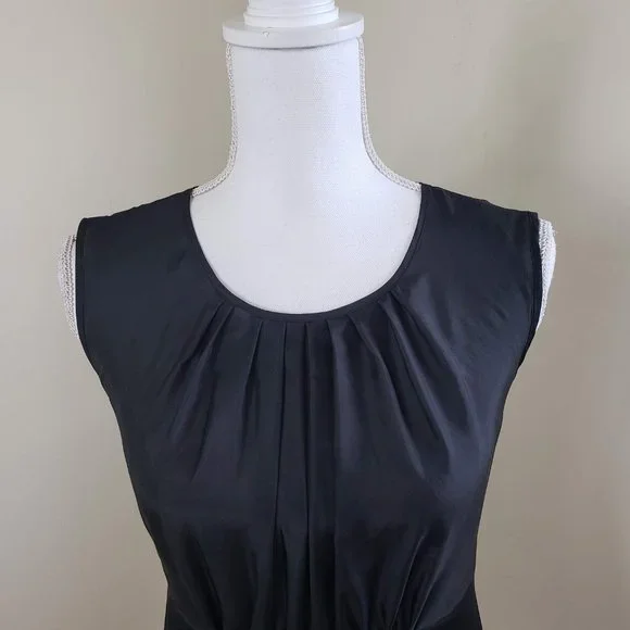 Tree Sash Tie Sleeveless Silk Blouse Black Size XS - Picture 2 of 9